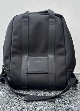 Monos Metro Backpack Vegan Leather Oxford Black Laptop Travel Bag Minimalist